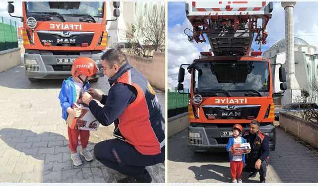 Kastamonu İtfaiyesinden minik gönüllüye unutulmaz sürpriz