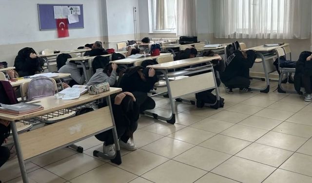 Taşköprü’de öğrenciler afet anına hazırlandı