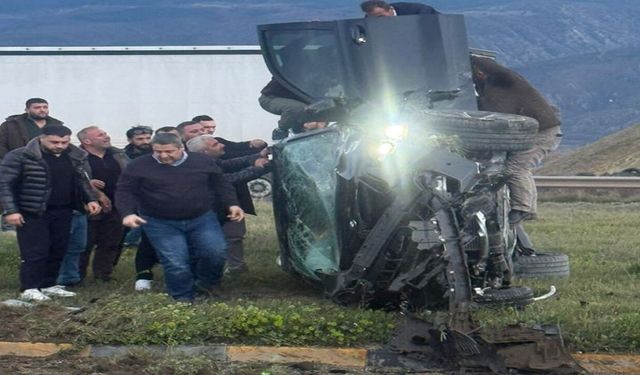 Kastamonu'da feci kaza: D-100'de otomobil takla attı