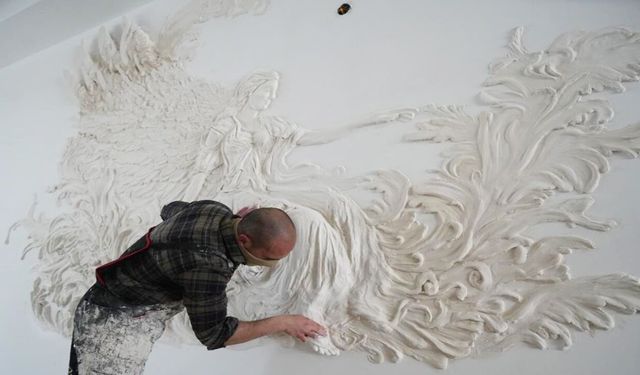 Kastamonu’da genç sanatçı duvarları sanat eserine dönüştürüyor