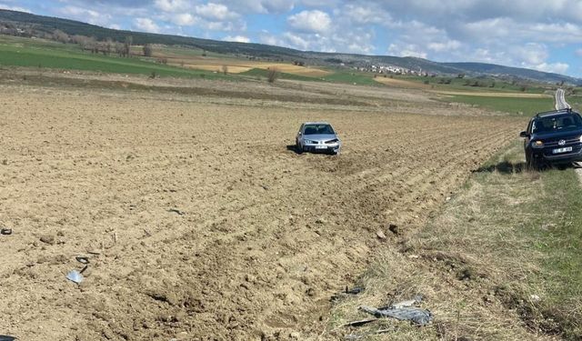 Devrekani’de faciadan dönüldü: Araç takla attı