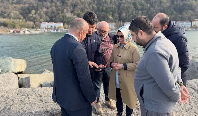 Kastamonu'da Balıkçı Barınağı şantiyesini yerinde incelediler
