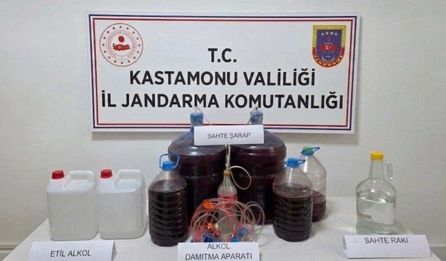 Kastamonu'da operasyon! Sahte içki ele geçirildi: 1 kişi gözaltına alındı!