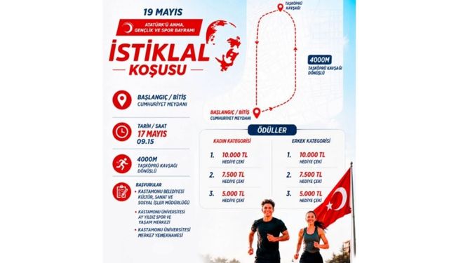 19 Mayıs coşkusu Kastamonu’da istiklal koşusu ile yaşanacak