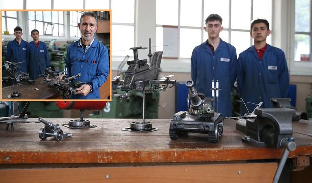 Kastamonu’da atık metaller tank ve helikopter oluyor!
