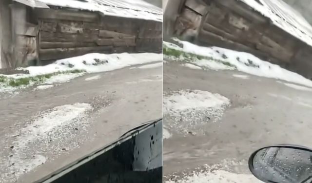 Kastamonu’da aniden bastırdı! Dolu yağışı şaşkına çevirdi