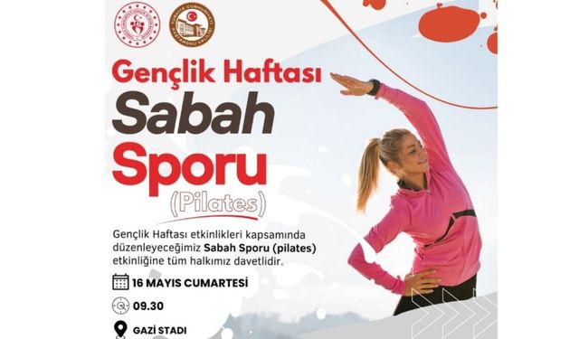 Kastamonu’da gençlik haftası kapsamında sabah pilatesi etkinliği düzenleniyor
