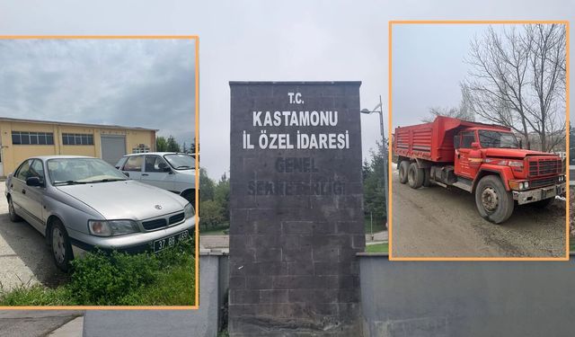 Kastamonu İl Özel İdaresi’nden satılık, araç ve iş makinesi