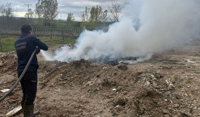 Son dakika: Taşköprü’de çöp yangını korkuttu