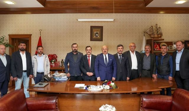 Taşköprü’de birlik mesajı: Muhtarlardan Belediye’ye ziyaret