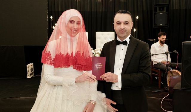Taşköprü’de görkemli düğün: Cihat ve Zeynep dünya evine girdi