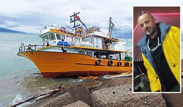 Ölen balıkçının teknesi Kastamonu’da karaya oturmuş