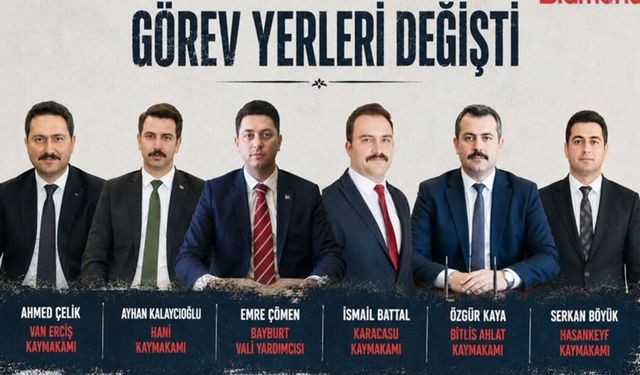Kastamonululara yeni görev: 6 ismin görev yeri belli oldu