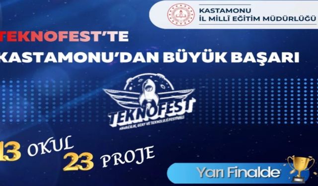 Kastamonu’dan büyük gurur! TEKNOFEST’te 23 proje yarı finale yükseldi