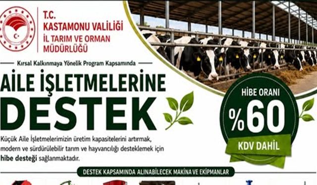 Kastamonu’da üreticilere müjde: Yüzde 60 Hibe