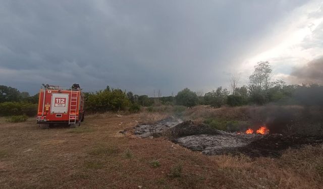 Taşköprü'de yangın paniği! Alevler büyümeden söndürüldü