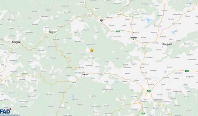 Daday’da sarsıntı kaydedildi