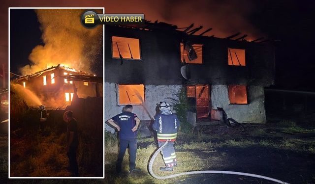Kastamonu’da köy yangını: Geceyi alevler aydınlattı