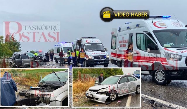 Son dakika: Taşköprü yolunda feci kaza! Çok sayıda yaralı var