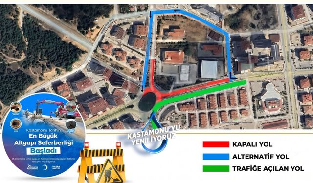 Sürücülere kritik uyarı: Kastamonu’da o cadde 4 gün trafiğe kapatılıyor!