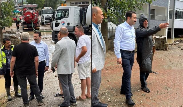 MHP Kastamonu İl Başkanı Emre Şahin afet bölgesinde