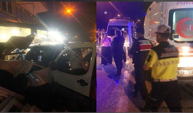 Feci kaza: Otomobil kahvehaneye girdi