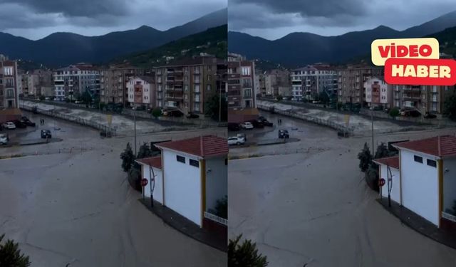 Sel Kastamonu’ya böyle girdi: O anlar kamerada