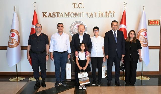 Kastamonu Valisi Dallı, LGS birincisini makamında ağırladı