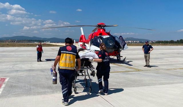 Kastamonu’da zamanla yarış: Ambulans helikopter havalandı