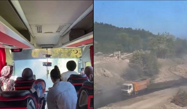 Kastamonu'da yürekleri ağza getiren anlar! Şoförün soğukkanlılığı faciayı önledi