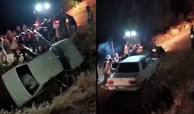 Feci kaza: Direksiyon kilitlendi, otomobil yoldan çıktı