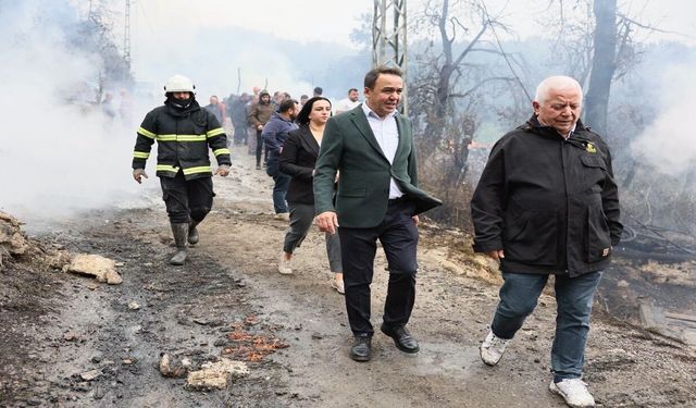 Kastamonu'da Belediye Başkanı Baltacı, yangın bölgesinde