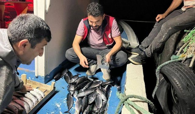 Kastamonu sahillerinde gece denetimi