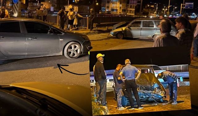 Kastamonu’da iki otomobil köprü üzerinde çarpıştı