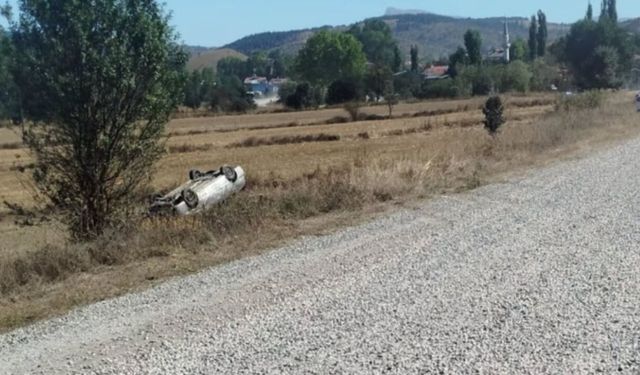 Kastamonu’da yola serilen mıcır kazaya neden oldu