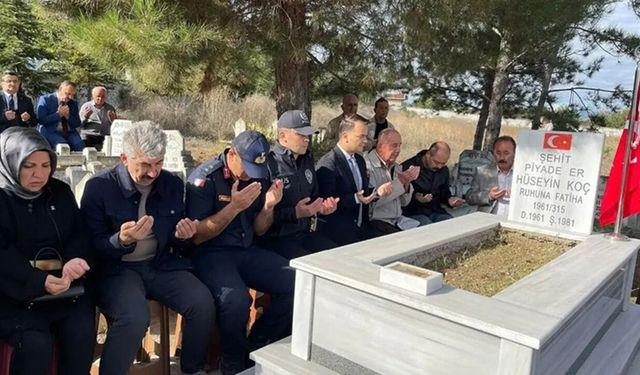 Şehit Hüseyin Koç, Tosya’da kabri başında anıldı