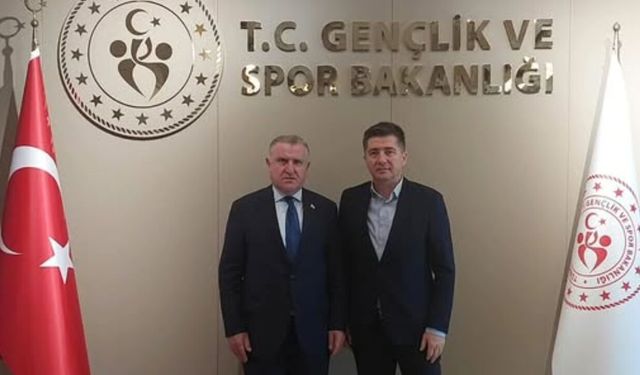 Taşköprü Spor Başkanı Aslan, Bakan Bak ile görüştü
