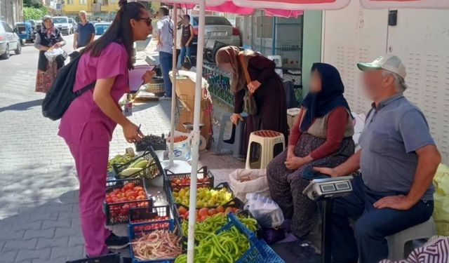 Taşköprü’de pazarın nabzını sağlık ekipleri tuttu