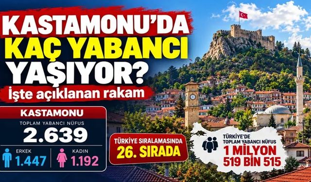 Kastamonu’da kaç yabancı yaşıyor? İşte güncel nüfus verileri