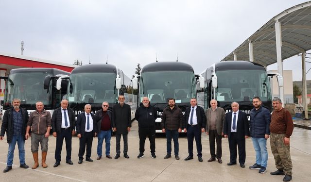 Taşköprü’den Türkiye’ye uzanan hizmet: Filoya 3 yeni otobüs katıldı
