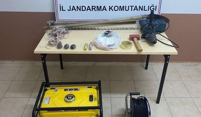 Kaçak kazı hazırlığı yapan 5 şüpheli yakalandı