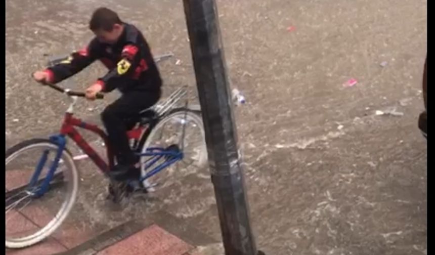 Taşköprü'de sağanak yağış etkili oldu! (video haber)
