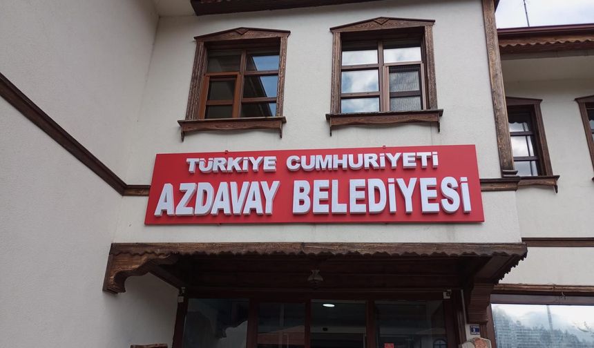 Azdavay Belediyesi, 'Türkiye Cumhuriyeti' ifadesi eklenerek yenilendi!