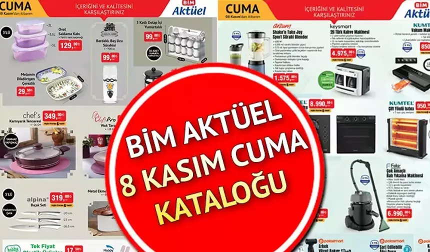 BİM Kasım Fırsatları: BİM 8 Kasım Aktüel Kataloğunda Neler Var?