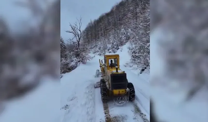 Kastamonu'da karla kapanan köy yolları için yoğun mesai!