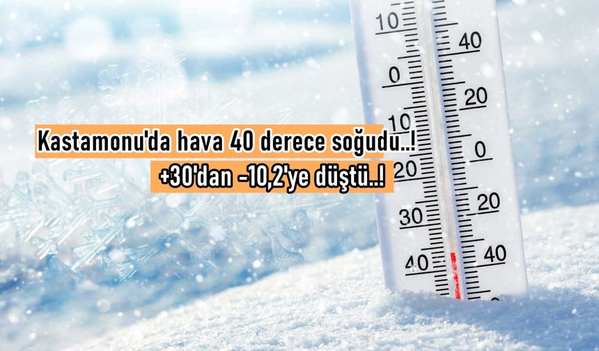 Kastamonu’da hava sıcaklığı 40 derece birden düştü!