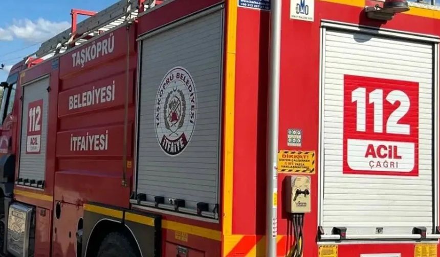 Taşköprü Kuruçay mevkiinde korkutan yangın