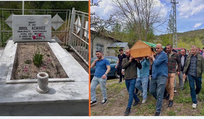 Kastamonu'da acı veda: Baba, şehit oğluna kavuştu
