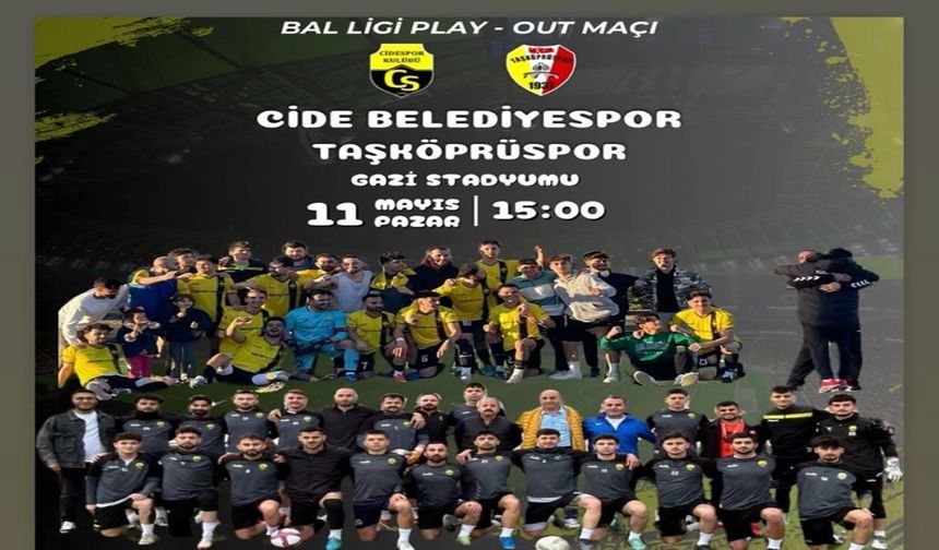 Taşköprüspor, Gazi Stadyumunda Cide Belediyespor ile maç oynayacak