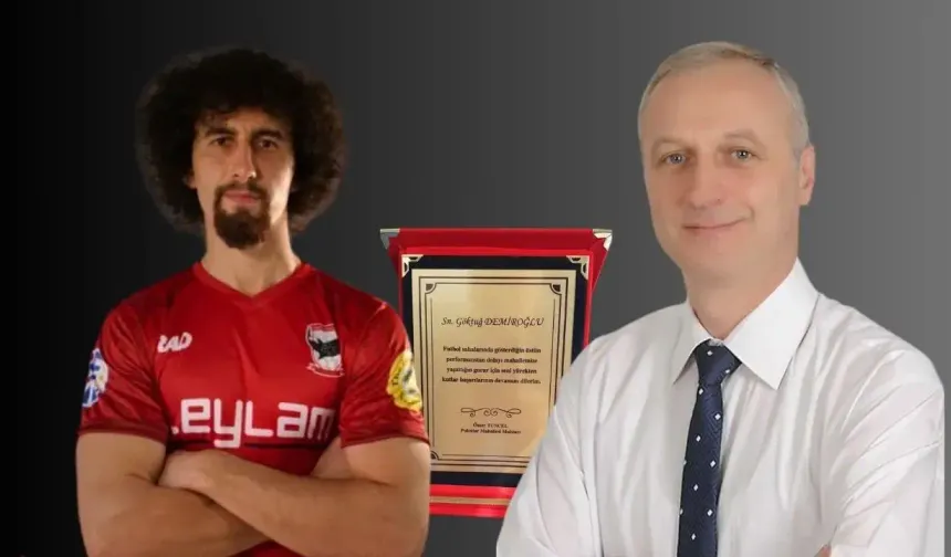 Taşköprülü Futbolcuya Memleketinden Plaket Sürprizi!